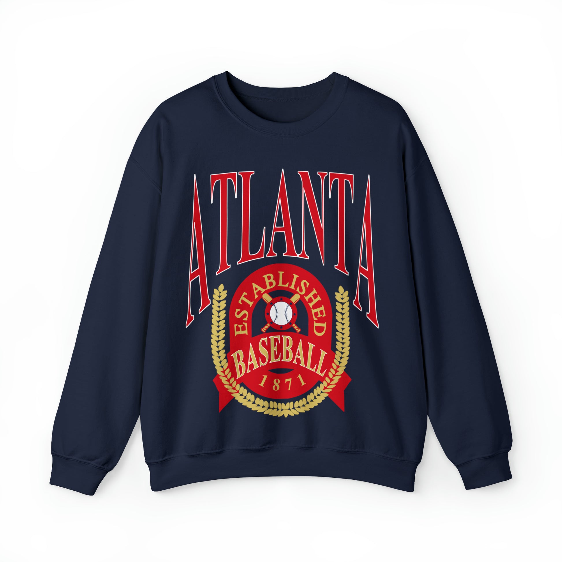 The Dallas Family  Throwback Atlanta Baseball Sweatshirt - Vintage Style  Unisex Crewneck – The Dallas Family Apparel Company