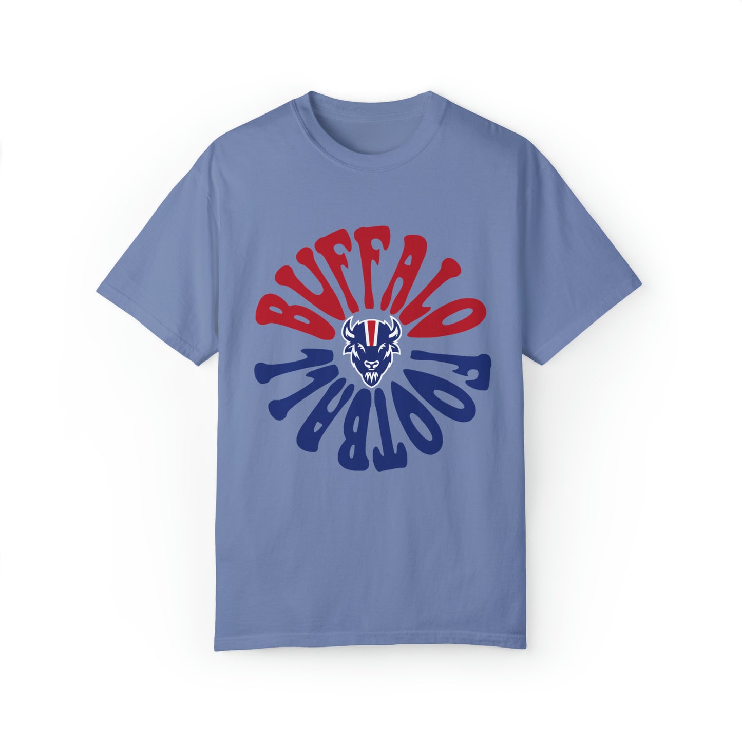 Buffalo Bills  Short Sleeve T-Shirt - Vintage NFL Football Oversized Tee - Comfort Colors Unisex Men's Women's T-Shirt - Design 2