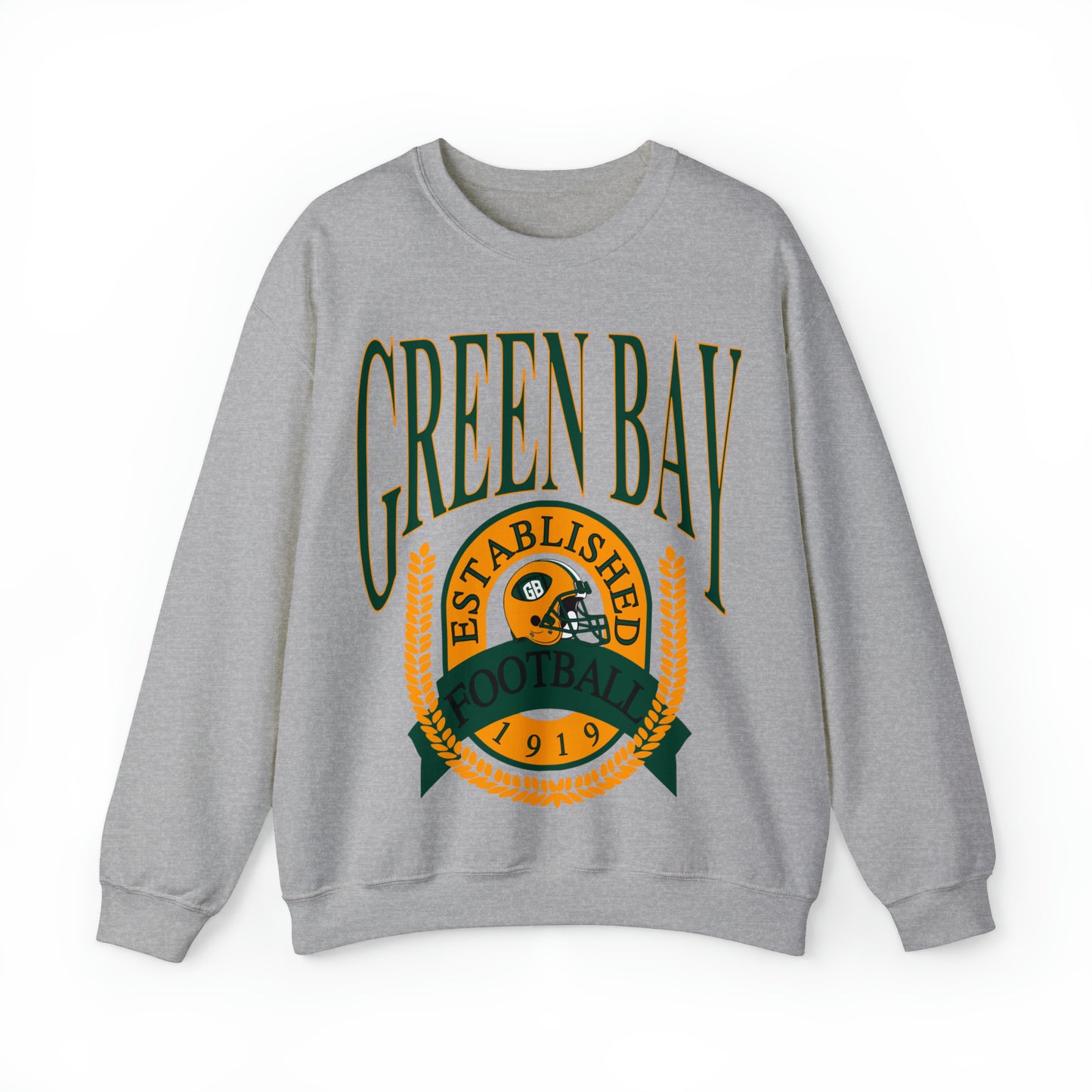 Throwback Green Bay Packers Football Sweatshirt - Vintage Unisex Retro Crewneck - Men's Women's Design 1