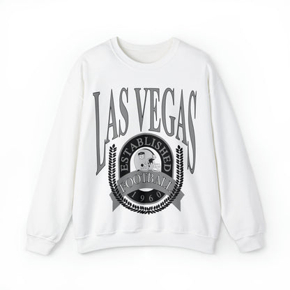 Black Vintage Las Vegas Raiders Football Sweatshirt - Retro Style NFL Unisex Crewneck Hoodie - Design 1