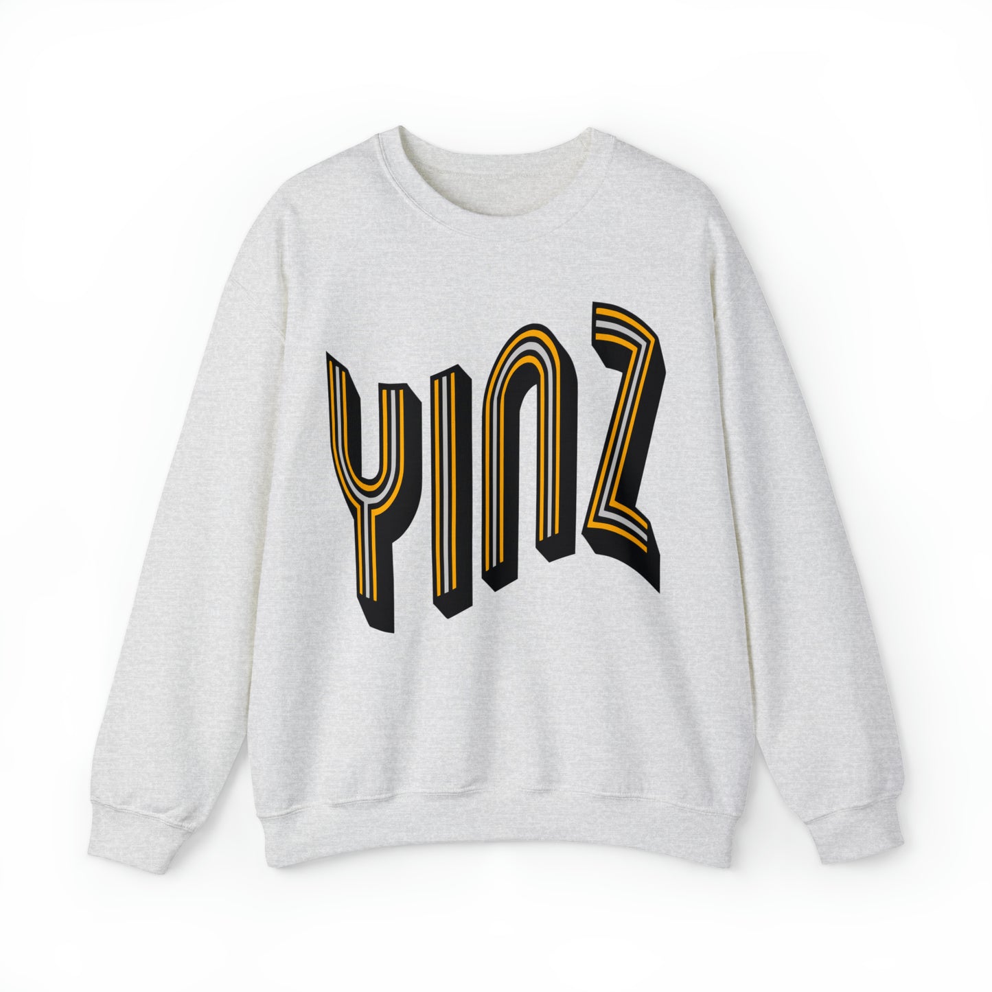 YINZ - Pittsburgh Steelers - Hippy Style Pennsylvania Football Crewneck Sweatshirt - Vintage Men's & Women's Apparel - Design 3