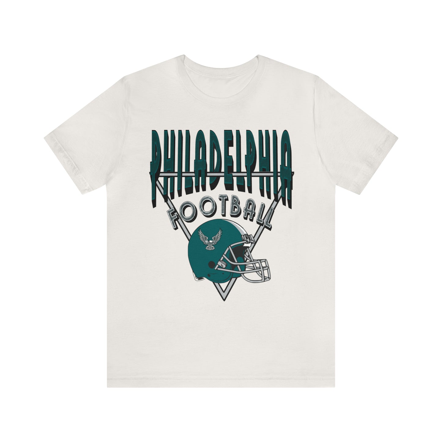 Teal Vintage Philadelphia Eagles Tee - 90's Short Sleeve T-Shirt - NFL Football Men's & Women's Apparel - Design 3