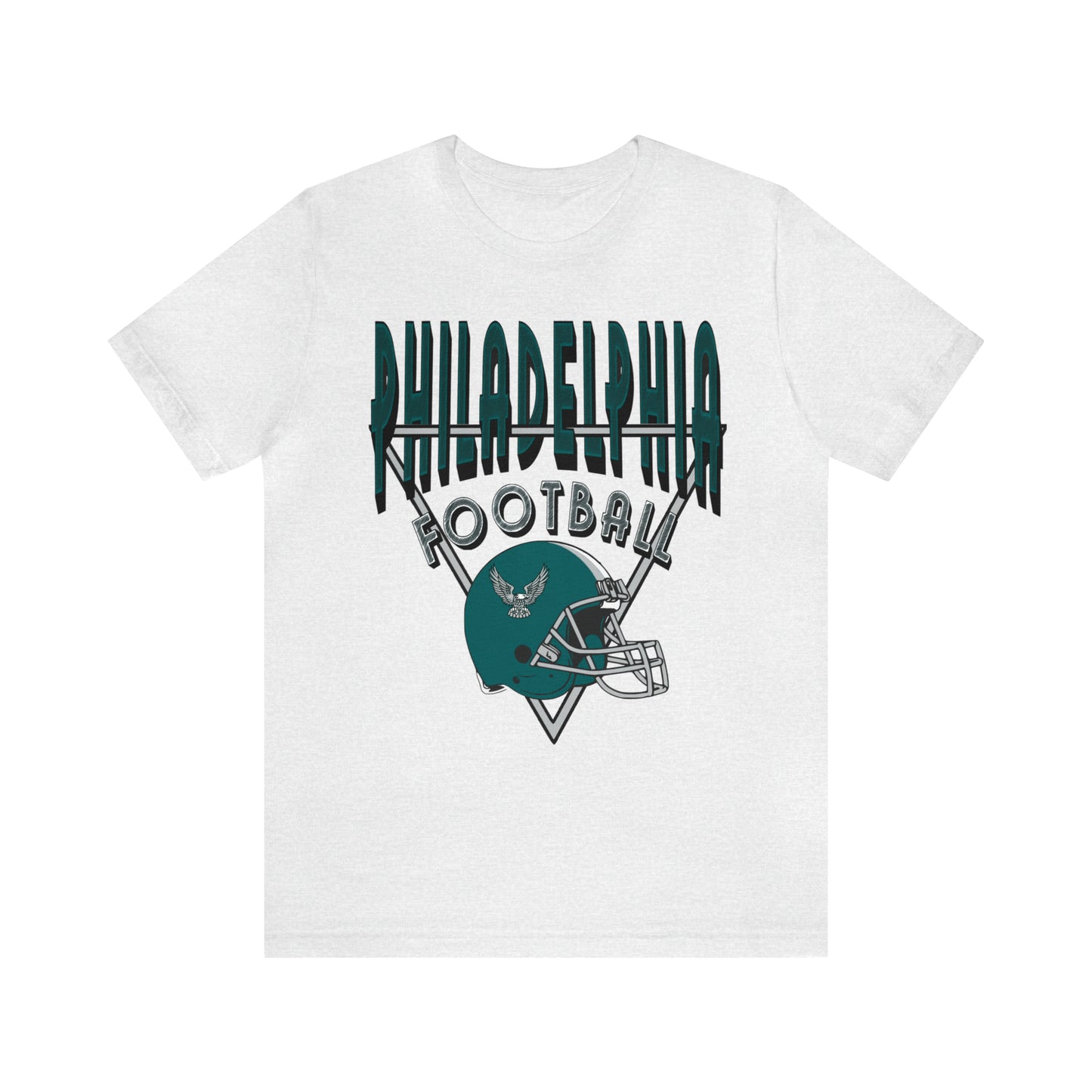 Teal Vintage Philadelphia Eagles Tee - 90's Short Sleeve T-Shirt - NFL Football Men's & Women's Apparel - Design 3