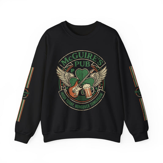 Rock N Roll McGuire's Pub Logo Sweatshirt — Irish Pub St. Patrick's Day Crewneck