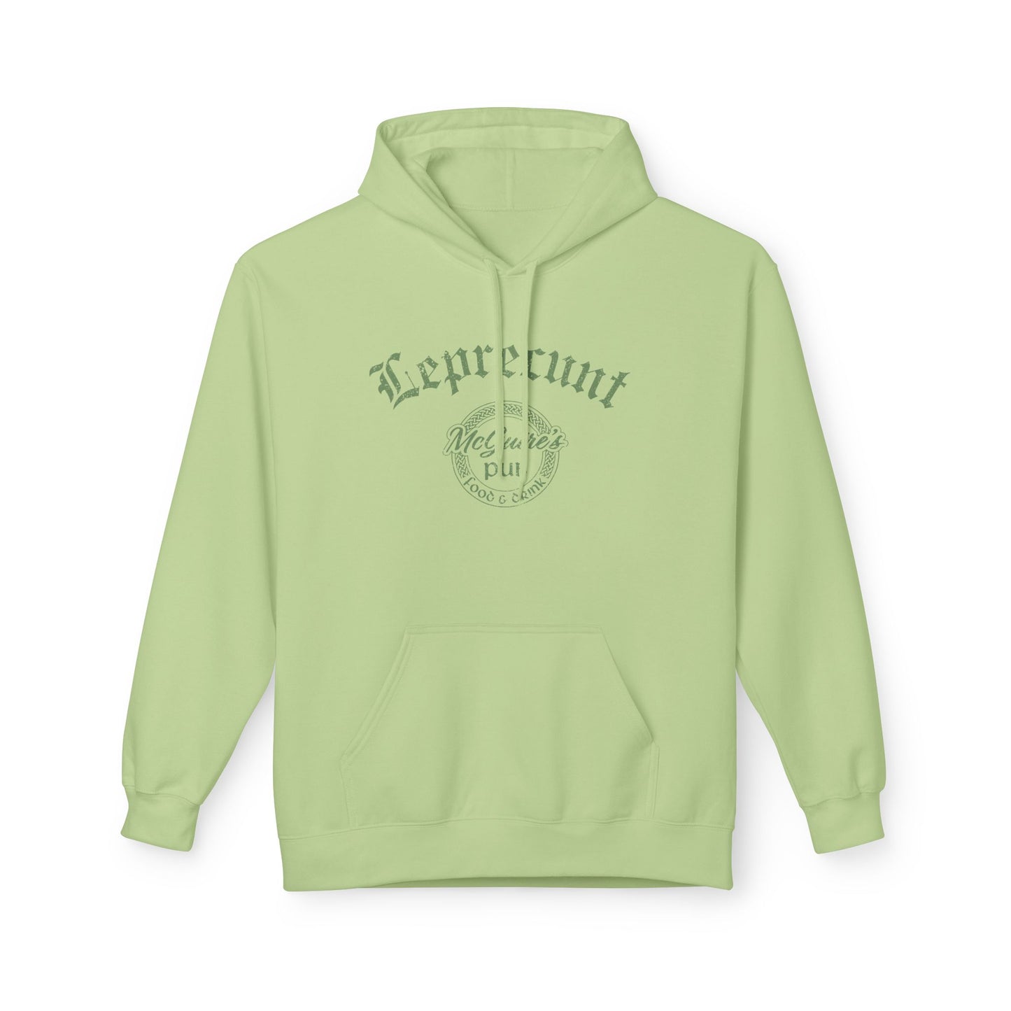 Men's Unisex Hoodie — McGuire’s Garden Market Retro Leprecunt Logo Pullover
