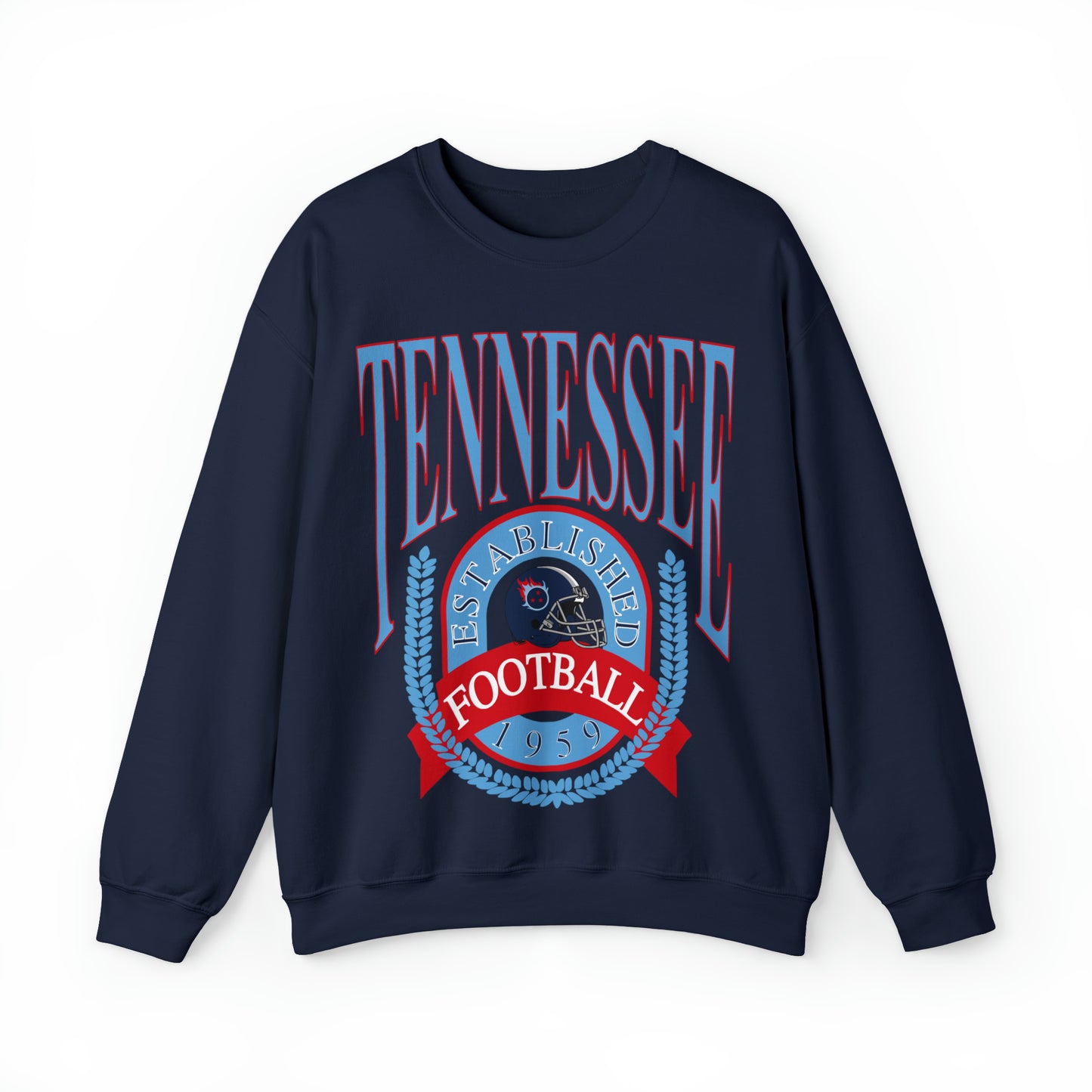 Throwback Tennessee Titans Crewneck Sweatshirt - Vintage Men's & Women's Oversized Unisex Football Apparel - Design 1