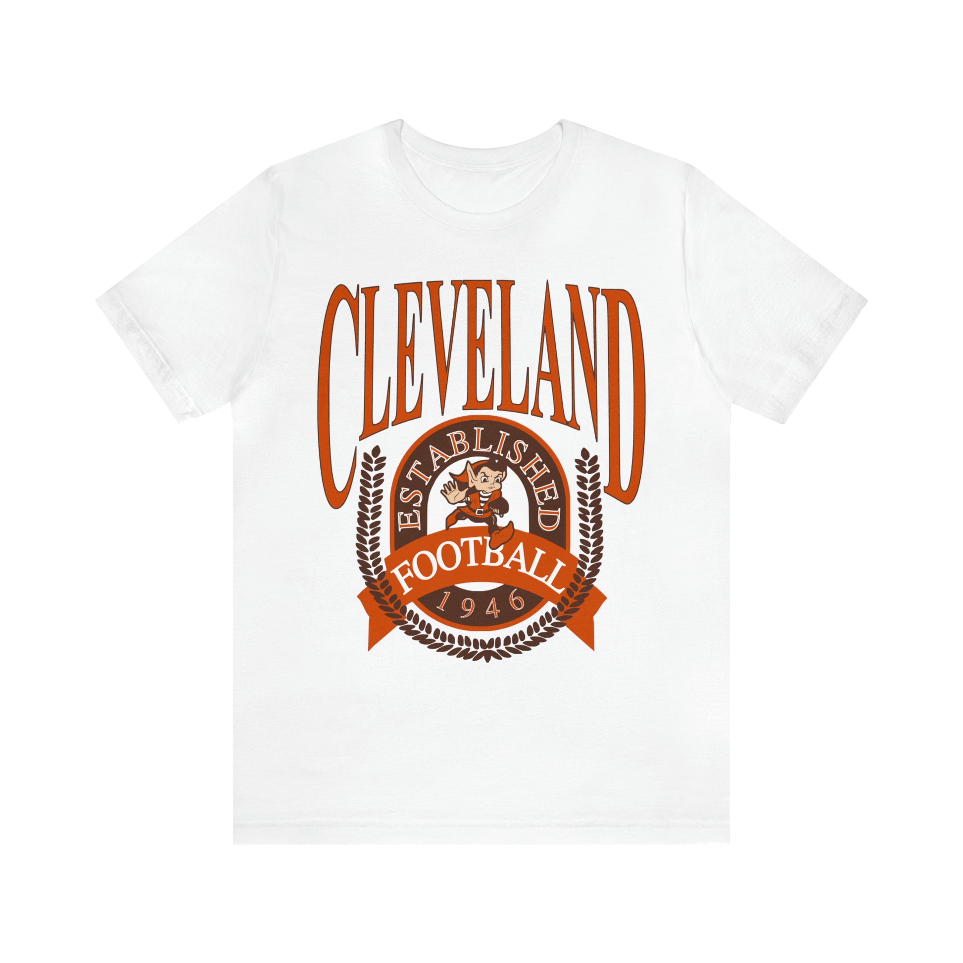 Vintage Cleveland Browns T-Shirt - Browns Short Sleeve NFL Football Tee - Dawg Pound 90's, 80's, 70's - Design 2
