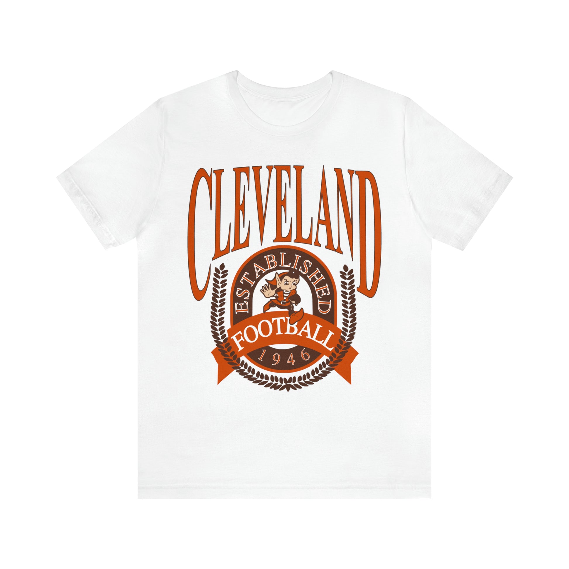 Vintage Cleveland Browns T-Shirt - Browns Short Sleeve NFL Football Tee - Dawg Pound 90's, 80's, 70's - Design 2