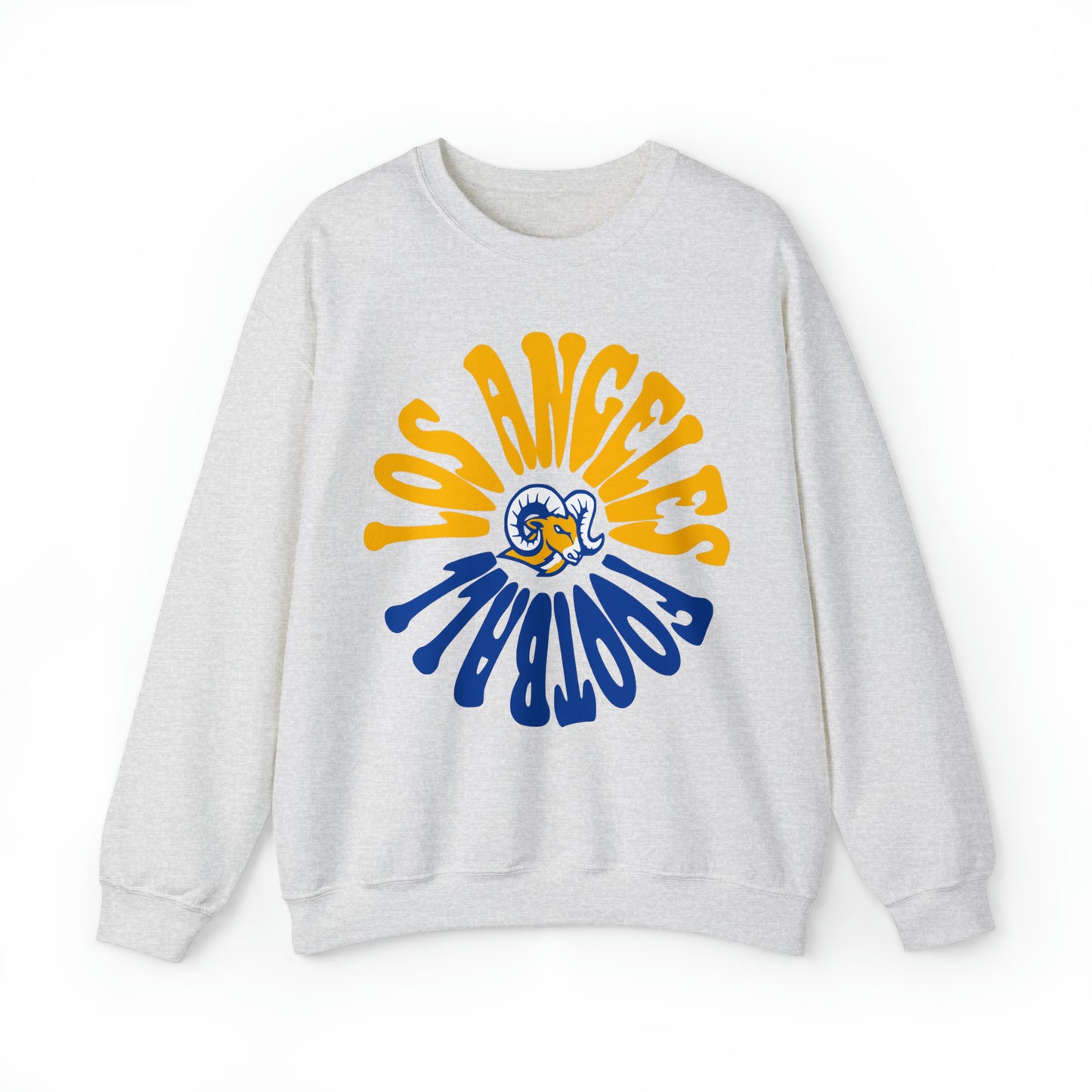 Retro Los Angeles Rams Crewneck Sweatshirt - Vintage California Football Sheep Style Apparel - Men's & Women's - Design 2