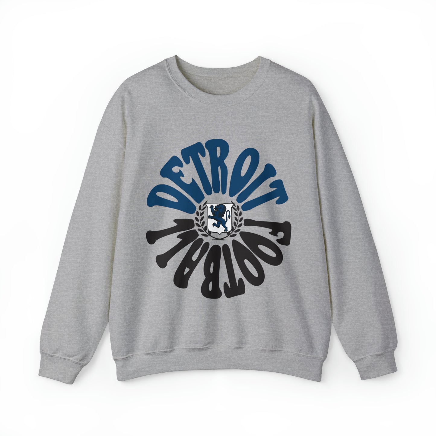 Hippy Style Detroit Lions Football Crewneck Sweatshirt - Men's & Women's Unisex Apparel - Design 2