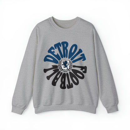 Hippy Style Detroit Lions Football Crewneck Sweatshirt - Men's & Women's Unisex Apparel - Design 2