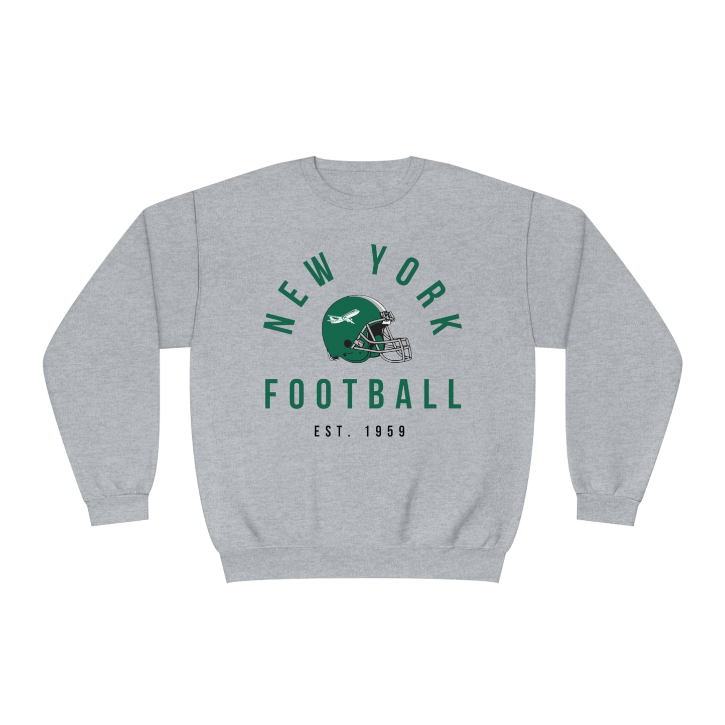 Vintage New York Jets Football Sweatshirt - Vintage Style Football Crewneck - Men's & Women's Football Apparel