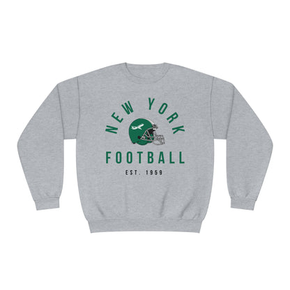 Vintage New York Jets Football Sweatshirt - Vintage Style Football Crewneck - Men's & Women's Football Apparel