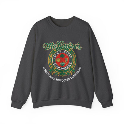 Men''s Unisex McGuire's Pub Sweatshirt — Vintage Logo Irish Pub St. Patrick's Day Crewneck