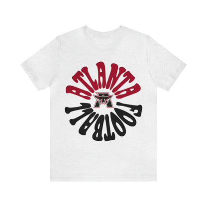 Hippy Retro Atlanta Falcons Short Sleeve T-Shirt - Vintage Unisex Football Tee - Men's & Women's - Design 2