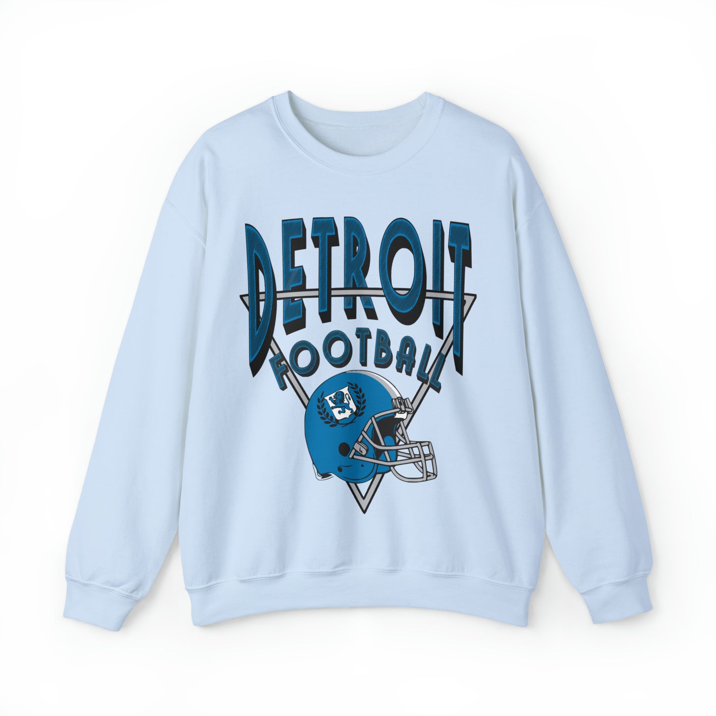 Vintage Style Detroit Football Crewneck Sweatshirt - Mens's & Women's Retro Oversized Apparel - Design 1