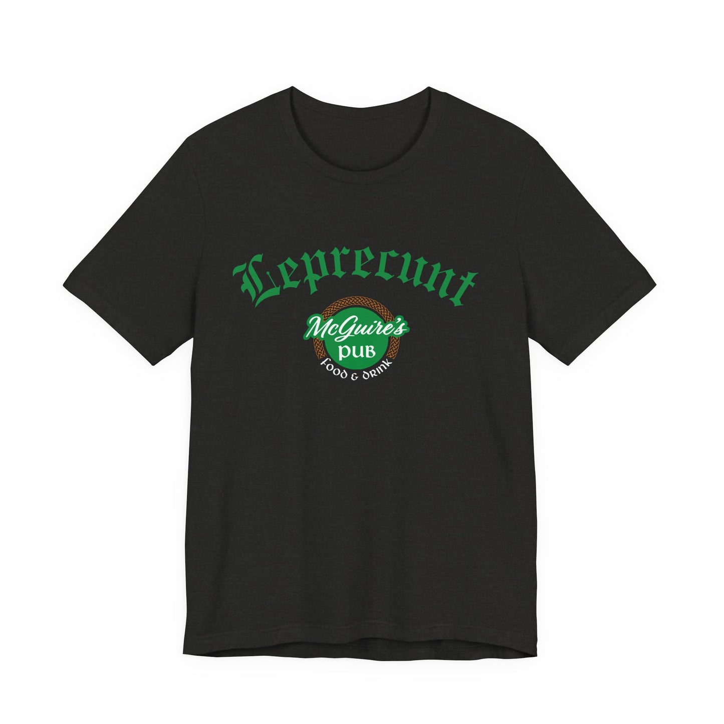Men's Unisex McGuire's Vintage Shamrock T-Shirt - Leprecunt Logo