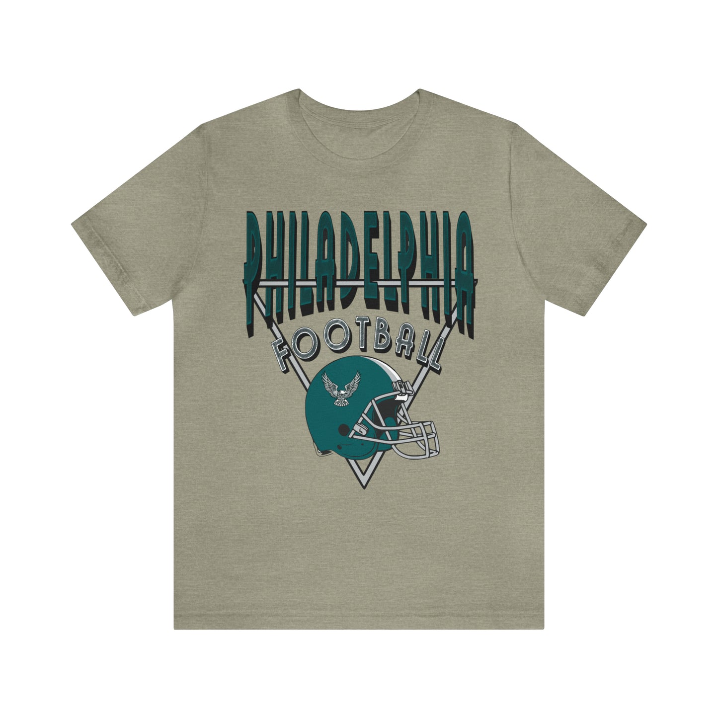 Teal Vintage Philadelphia Eagles Tee - 90's Short Sleeve T-Shirt - NFL Football Men's & Women's Apparel - Design 3