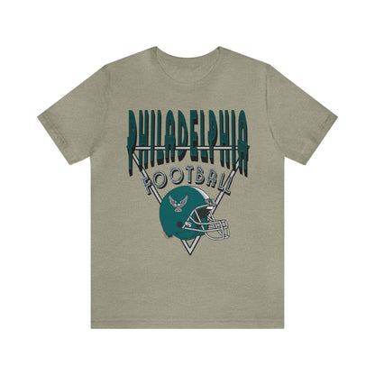 Teal Vintage Philadelphia Eagles Tee - 90's Short Sleeve T-Shirt - NFL Football Men's & Women's Apparel - Design 3