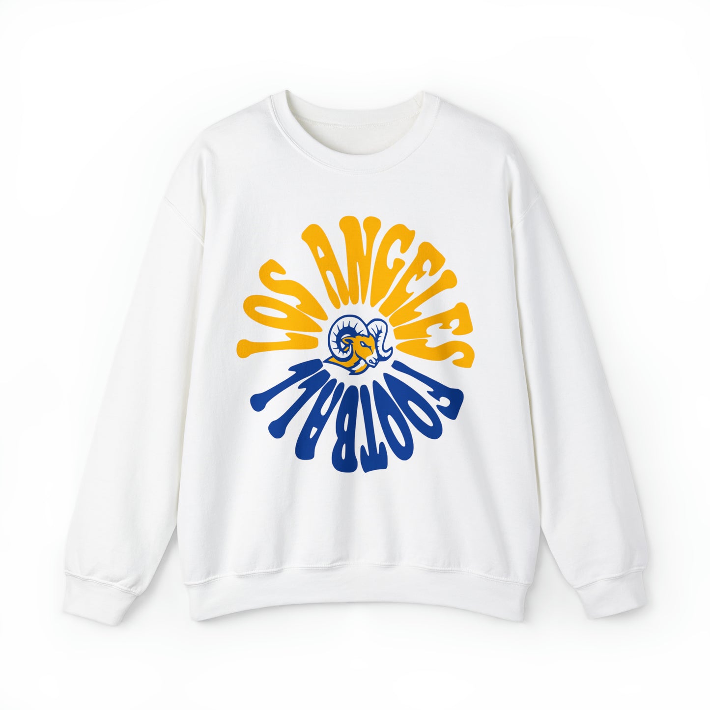 Retro Los Angeles Rams Crewneck Sweatshirt - Vintage California Football Sheep Style Apparel - Men's & Women's - Design 2