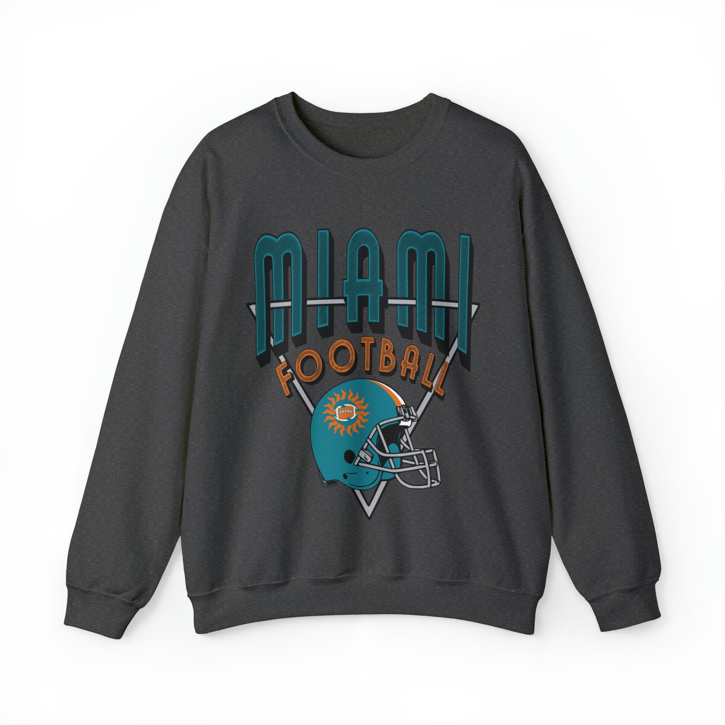 Vintage Miami Dolphins Football Sweatshirt - Vintage Style Football Crewneck - Men's & Women's Football Apparel
