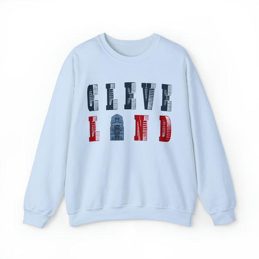 New Cleveland Baseball Crewneck Lettered Sweatshirt - Retro Unisex Baseball Apparel