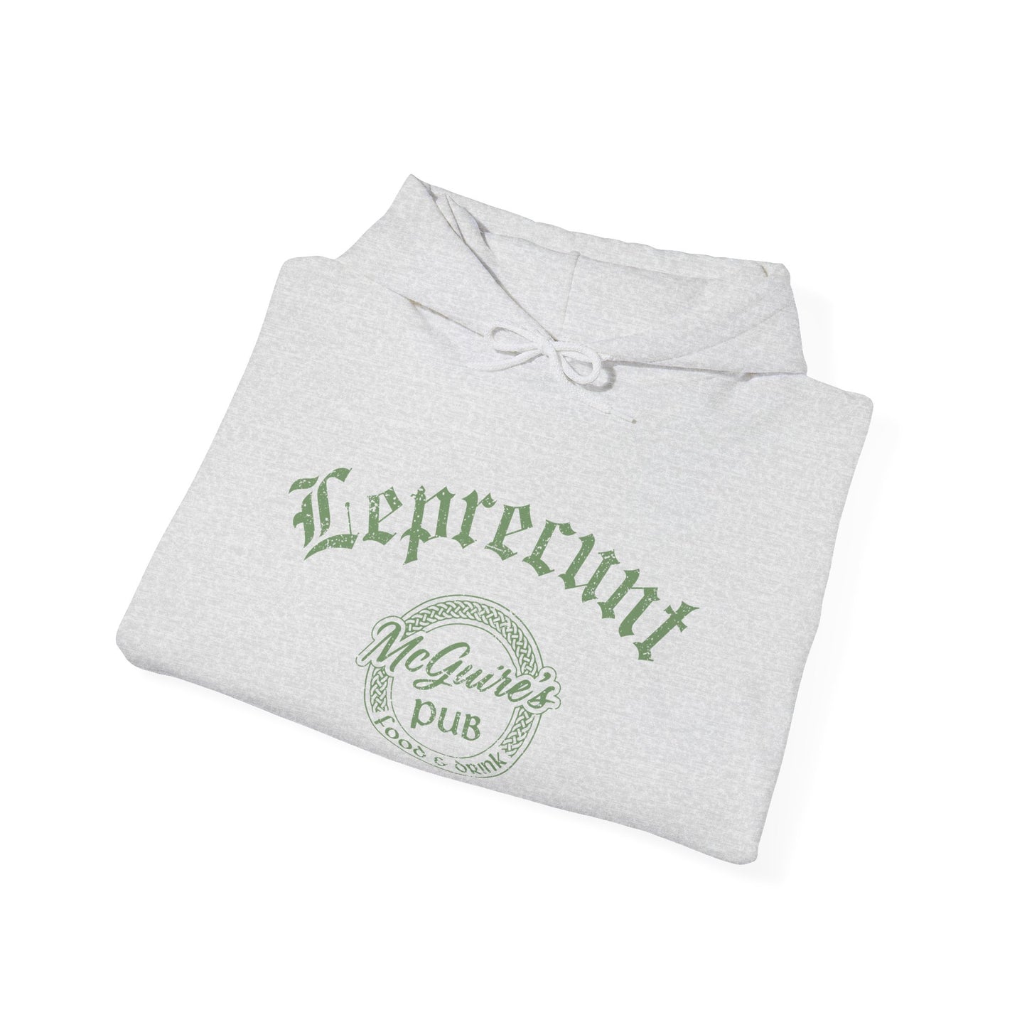 Men's Unisex Leprecaun Pub Hoodie — Vintage Irish Pub Logo Sweatshirt - Faded Leprecunt