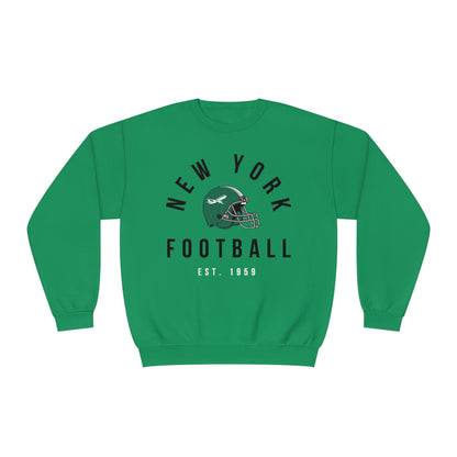 Vintage New York Jets Football Sweatshirt - Vintage Style Football Crewneck - Men's & Women's Football Apparel
