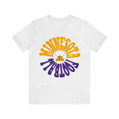 Hippy Retro Minnesota Vikings Tee - 90's Short Sleeve T-Shirt - NFL Football Men's & Women's Apparel - Design 2