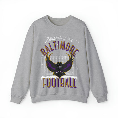 Baltimore Ravens Holiday Crewneck Sweatshirt - Vintage Christmas NFL Football Mascot - Men's & Women's Oversized Unisex Winter Hoodie