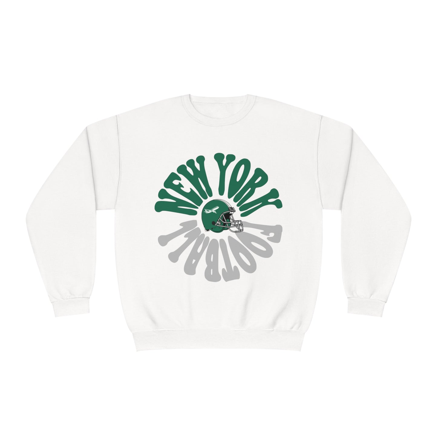 Hippy Retro New York Jets Football Sweatshirt - Vintage Style Football Crewneck - Men's & Women's Football Apparel