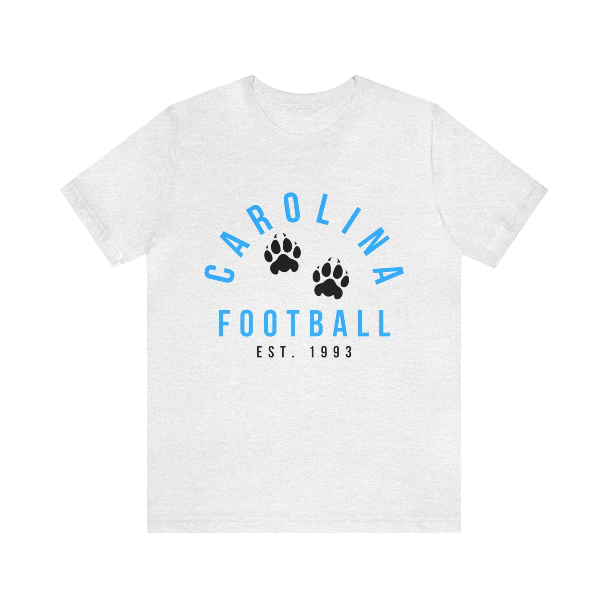 Vintage Carolina Panthers T-Shirt - Retro Short Sleeve Tee NFL Football Oversized Apparel - Vintage Men's and Women's - Design 4 Light Gray