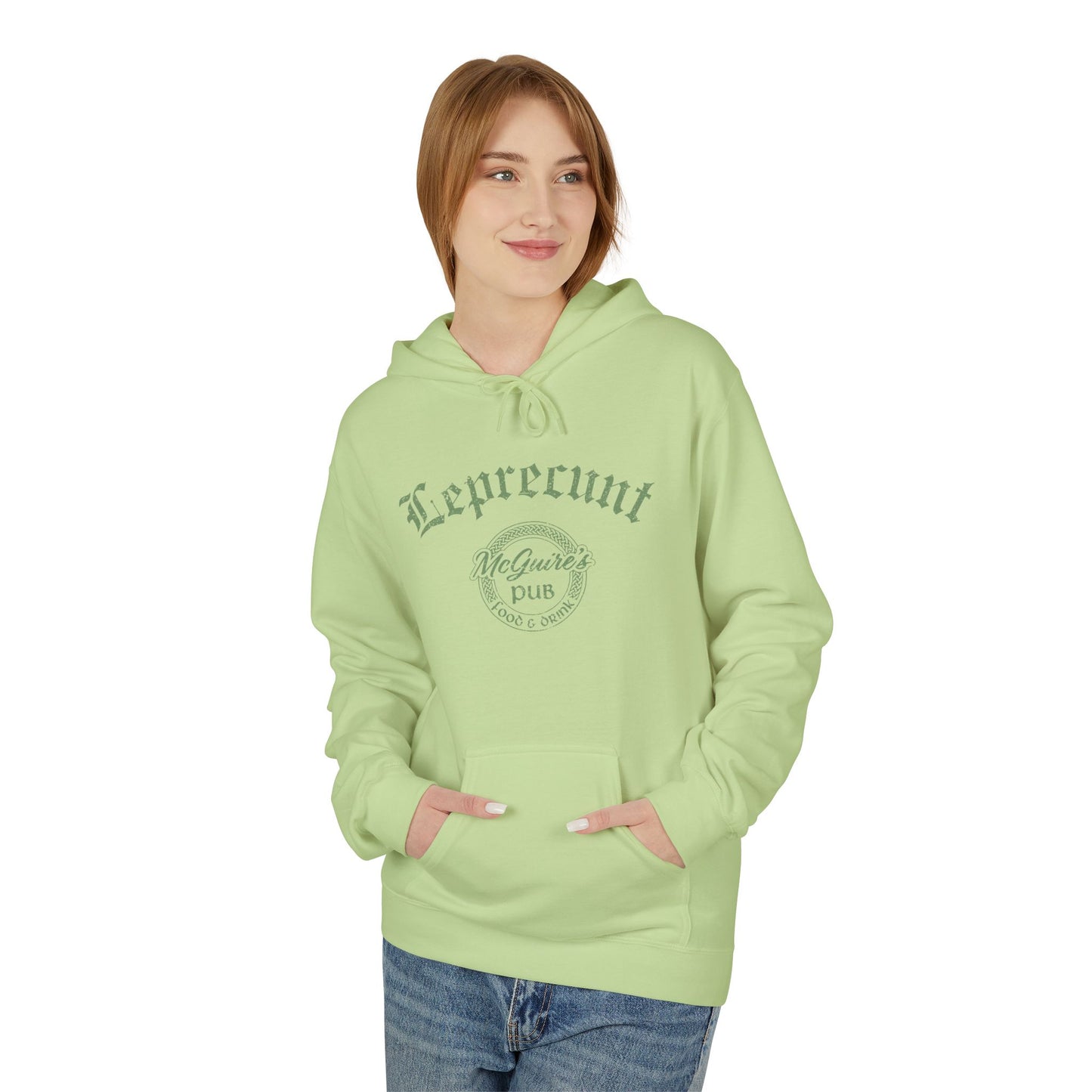 Men's Unisex Hoodie — McGuire’s Garden Market Retro Leprecunt Logo Pullover