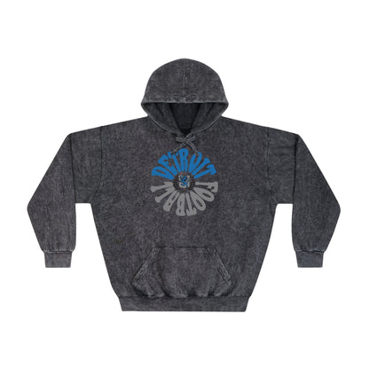 Mineral Wash Hippy Style Detroit Lions Football Hoodie - Men's & Women's Unisex Vintage Sweatshirt - Design 2