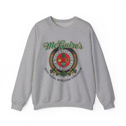 Men''s Unisex McGuire's Pub Sweatshirt — Vintage Logo Irish Pub St. Patrick's Day Crewneck