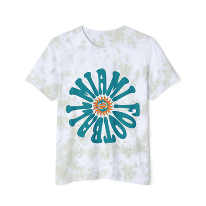 Tie Dye Retro Miami Dolphins Football Tee  - Vintage Style Football Crewneck - Men's & Women's Football Apparel - Design 2
