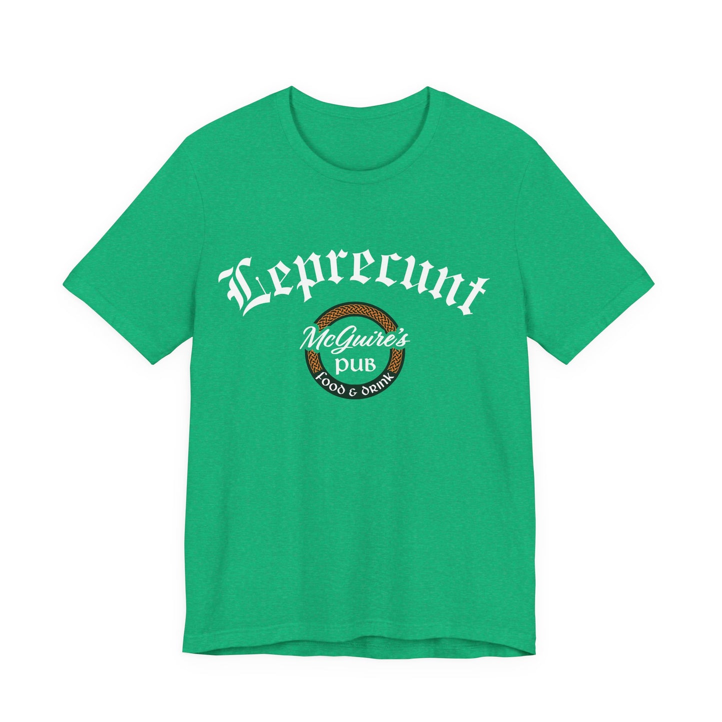 Men's Unisex McGuire's Vintage Shamrock T-Shirt - Leprecunt Logo