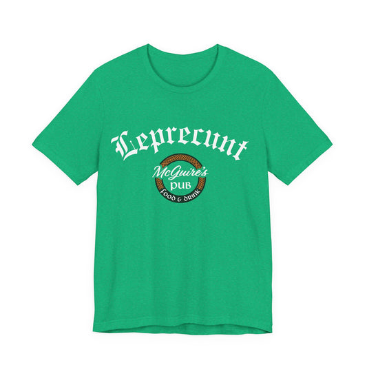 Men's Unisex McGuire's Vintage Shamrock T-Shirt - Leprecunt Logo