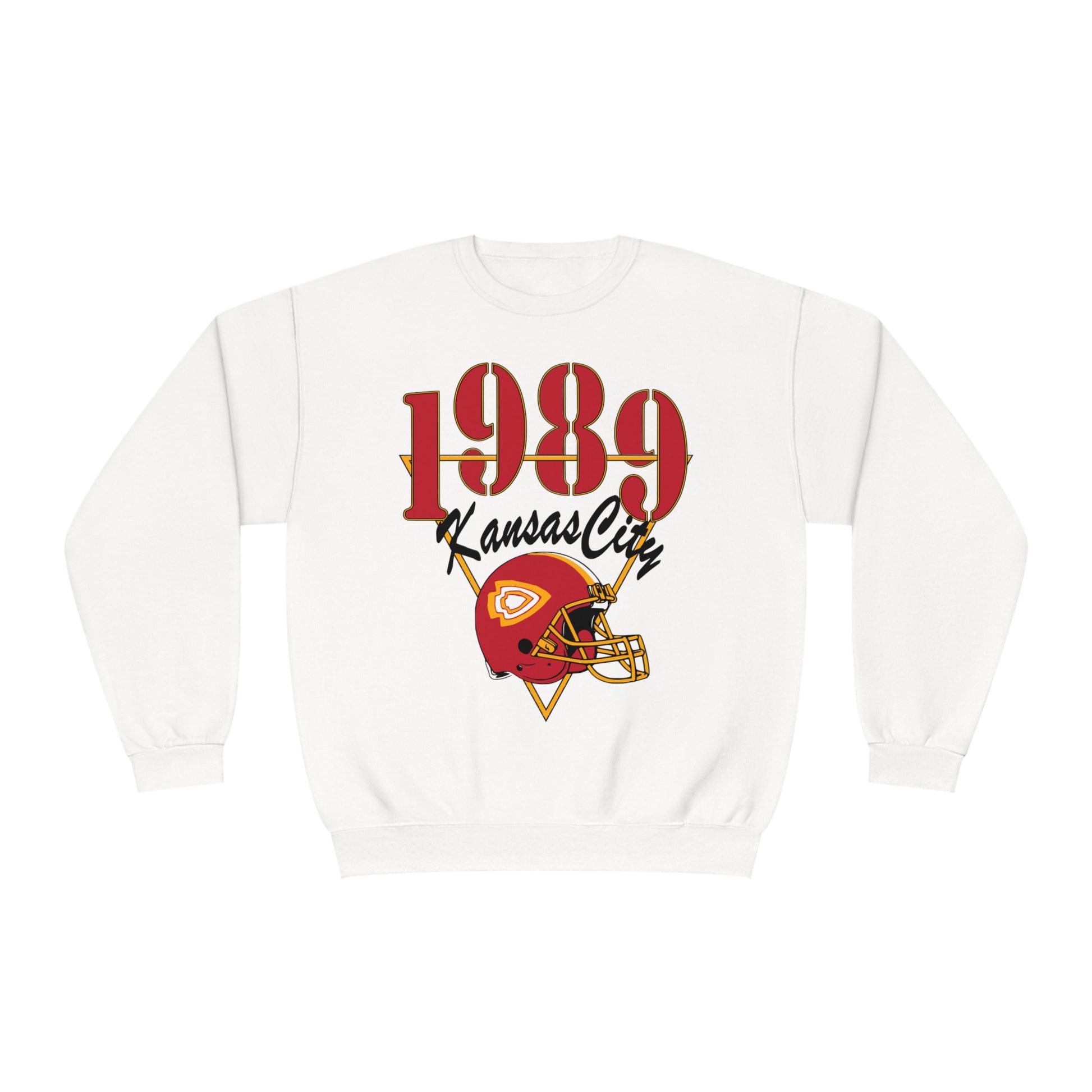 1989 Kansas City Chiefs Football Crewneck Sweatshirt - Vintage Retro Arrowhead Style - 1989 Version Chiefs  Taylor Swift White