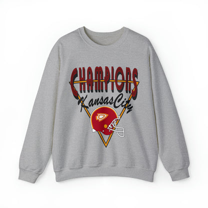 Vintage Kansas City Chiefs Champion Crewneck - Retro NFL Football Unisex Sweatshirt - Men's & Women's Oversized Apparel - Design 4