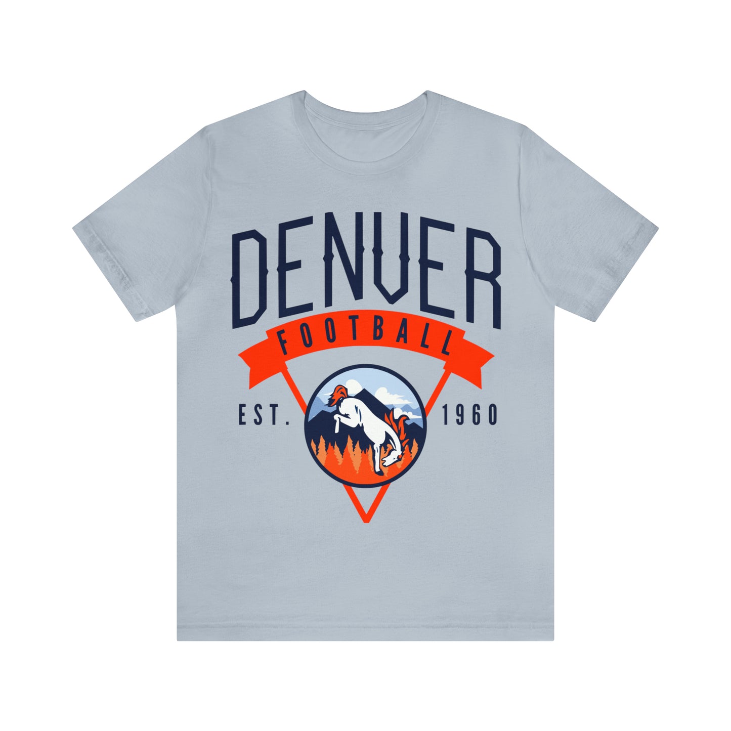 Vintage Denver Broncos Crewneck Tee - Hippy Colorado Football Apparel - Men's & Women's Unisex Sizing - Design 1