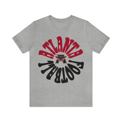 Hippy Retro Atlanta Falcons Short Sleeve T-Shirt - Vintage Unisex Football Tee - Men's & Women's - Design 2