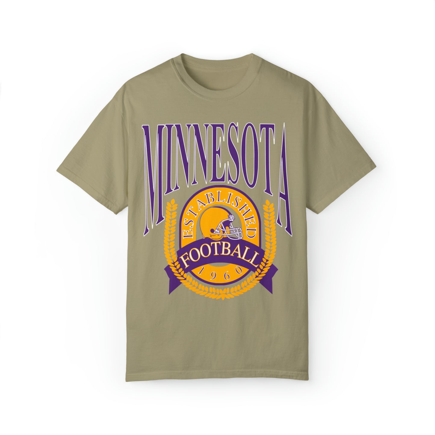Comfort Colors Throwback Vintage Minnesota Vikings NFL Football Tee - Short Sleeve T-Shirt Unisex Men's Women's Oversized Apparel - Design 1