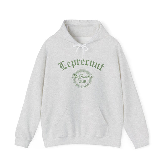 Men's Unisex Leprecaun Pub Hoodie — Vintage Irish Pub Logo Sweatshirt - Faded Leprecunt