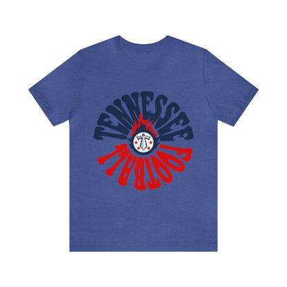 Hippy Retro Tennessee Titans Tee - Vintage Style Football Short Sleeve T-Shirt- Men's & Women's Football Apparel - Design 2