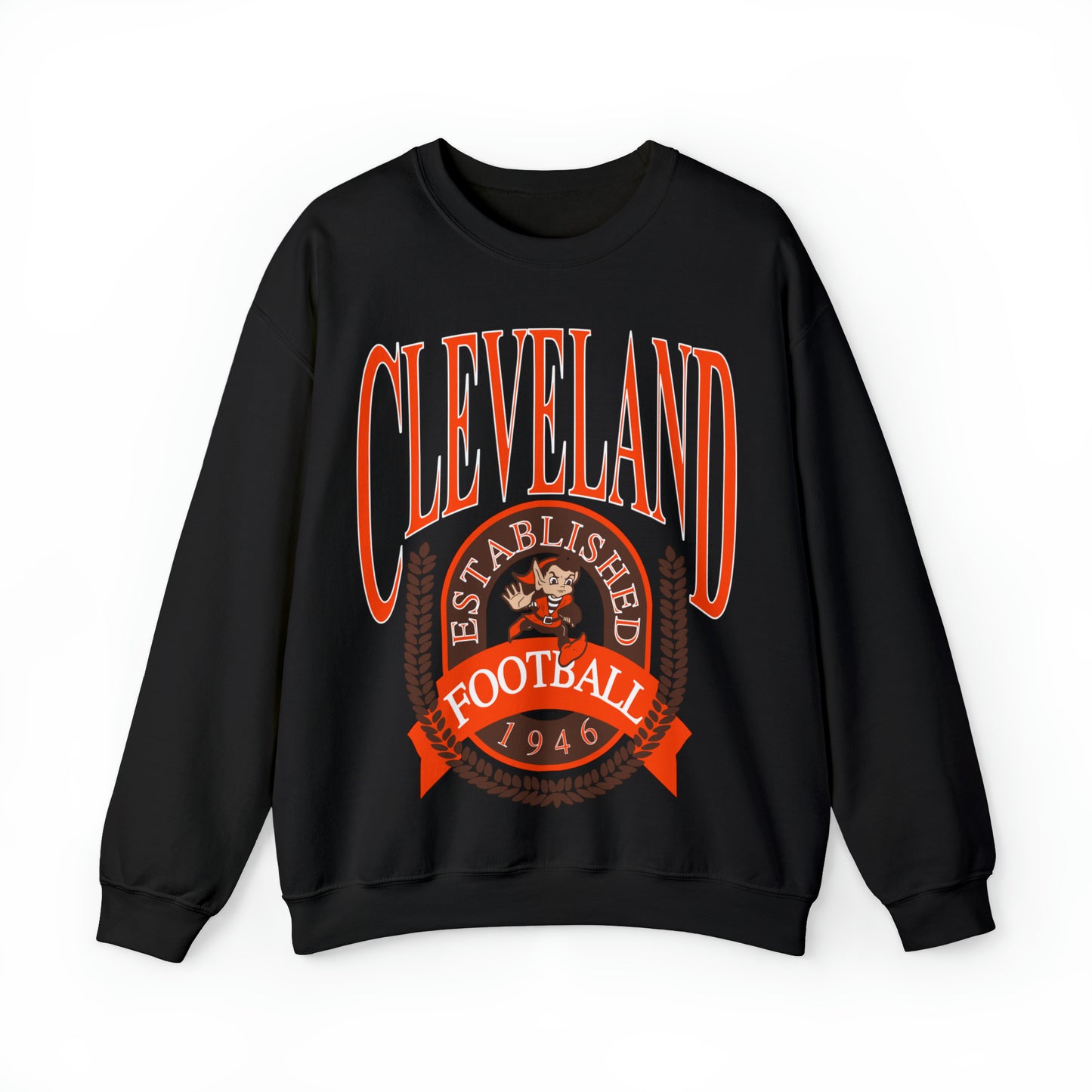 90's Cleveland Browns Sweatshirt - Vintage Browns Hoodie - Men's & Women's NFL Football Crewneck - Design 2