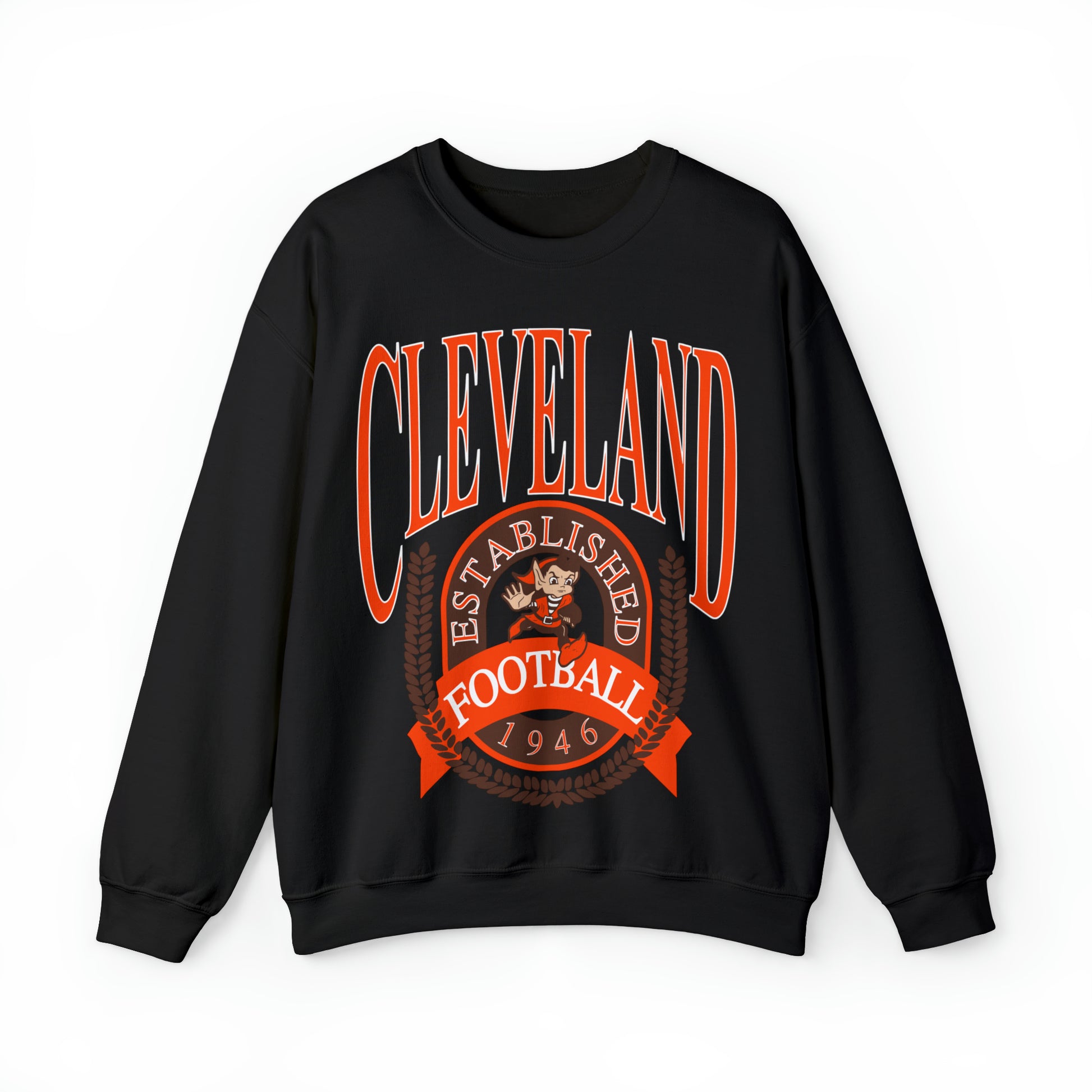 90's Cleveland Browns Sweatshirt - Vintage Browns Hoodie - Men's & Women's NFL Football Crewneck - Design 2