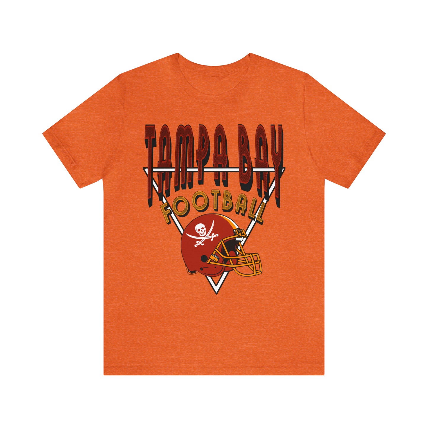 Vintage Tampa Bay Buccaneers Short Sleeve T-Shirt - Retro Men's & Women's Oversized Tee Unisex Bella & Canvas  - Design 1
