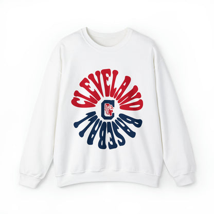 Retro Cleveland Baseball Crewneck - Cle Sweatshirt Baseball Gear - Vintage MLB Apparel