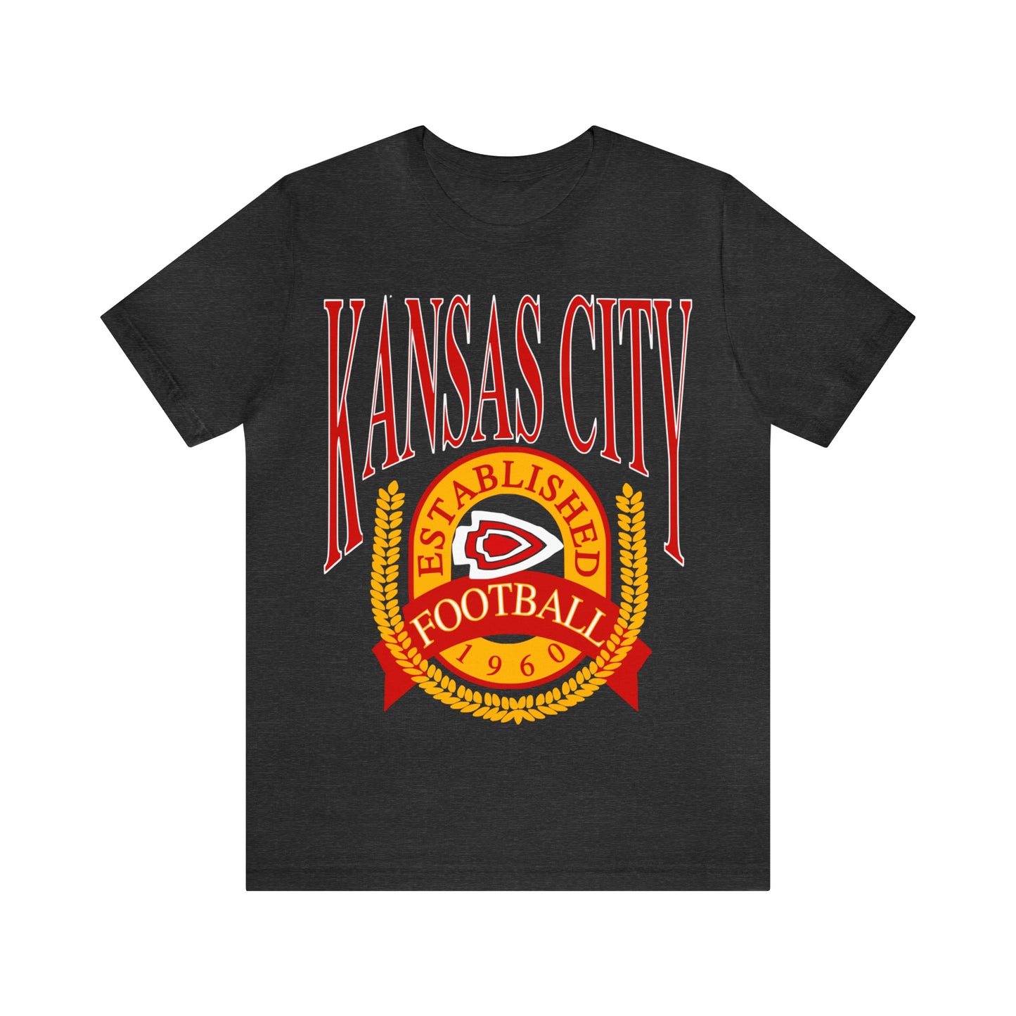 Vintage Kansas City Chiefs T-Shirt - NFL Football Short Sleeve Oversized Tee - Chiefs Travis Kelce Game Apparel - Design 1